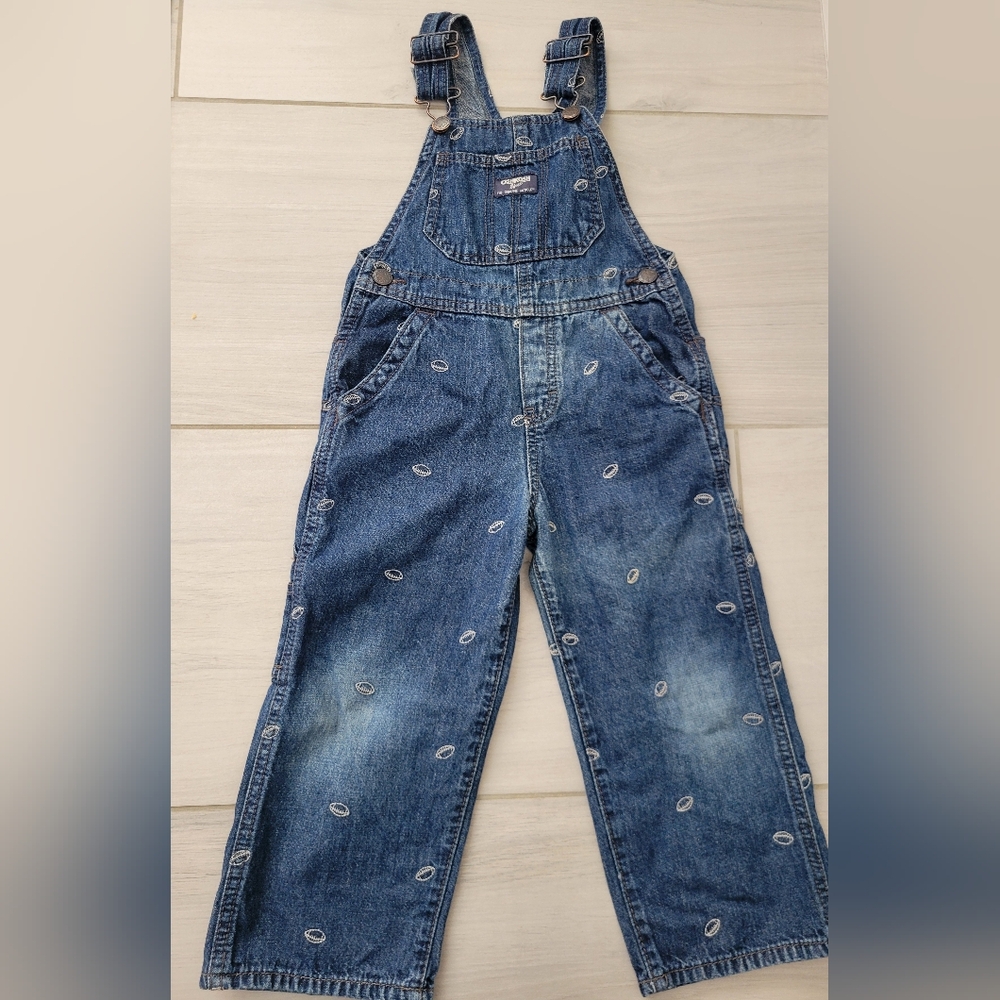 Oshkosh B'Gosh Overalls🏈Denim Size 4T. *NWOT*